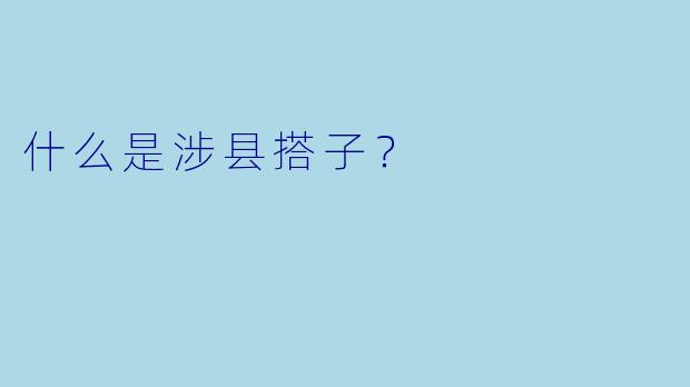 什么是涉县搭子？