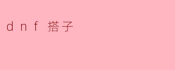 dnf搭子