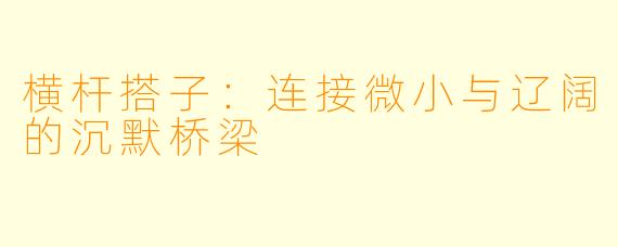 横杆搭子：连接微小与辽阔的沉默桥梁