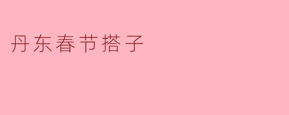 丹东春节搭子
