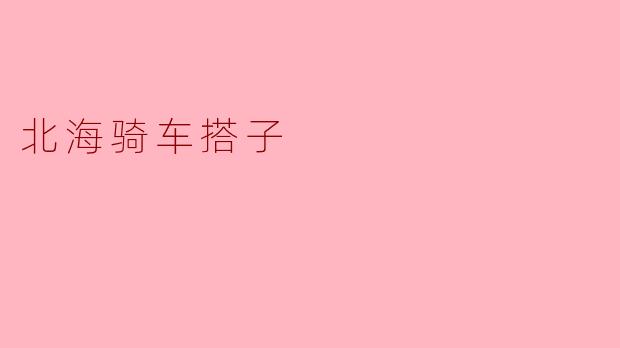 北海骑车搭子
