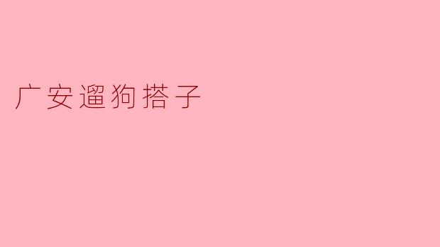广安遛狗搭子