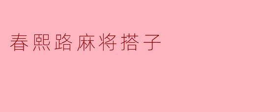 春熙路麻将搭子