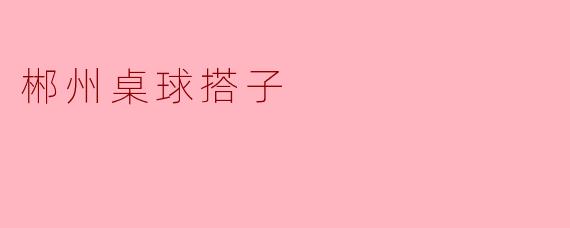 郴州桌球搭子