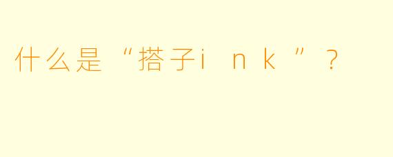 什么是“搭子ink”？