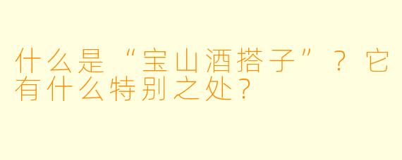 什么是“宝山酒搭子”？它有什么特别之处？