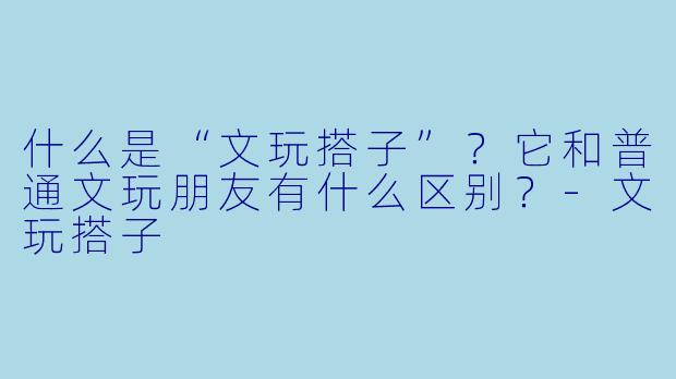 什么是“文玩搭子”?它和普通文玩朋友有什么区别?-文玩搭子