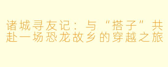 诸城寻友记:与“搭子”共赴一场恐龙故乡的穿越之旅