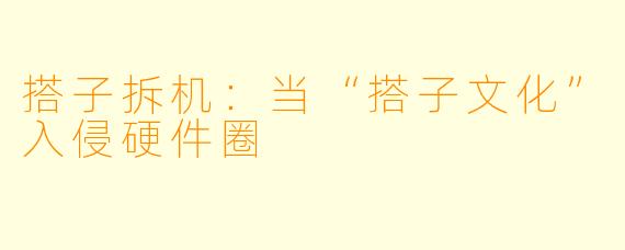 搭子拆机：当“搭子文化”入侵硬件圈