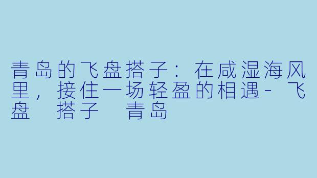 青岛的飞盘搭子:在咸湿海风里,接住一场轻盈的相遇-飞盘 搭子 青岛
