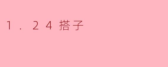 1.24搭子