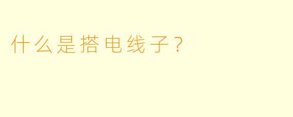 什么是搭电线子？