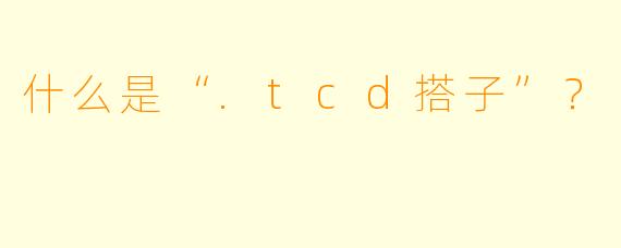 什么是“.tcd搭子”？
