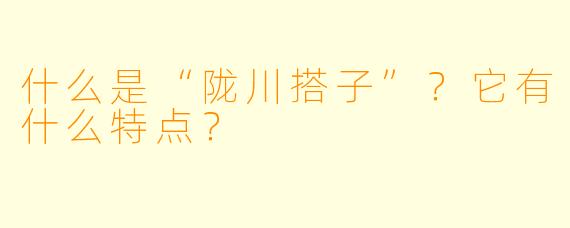 什么是“陇川搭子”？它有什么特点？