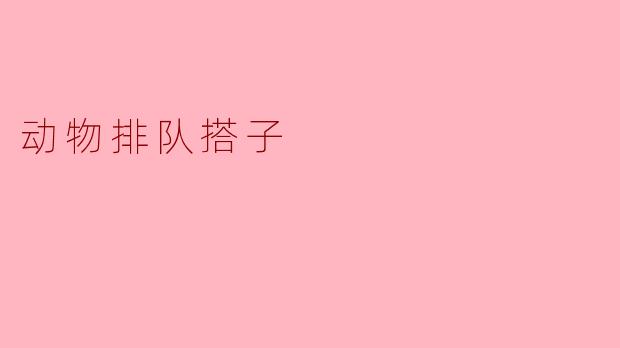 动物排队搭子