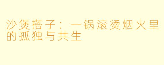 沙煲搭子：一锅滚烫烟火里的孤独与共生