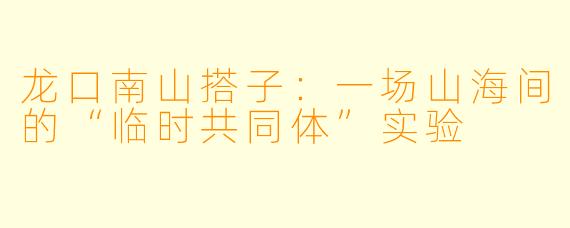 龙口南山搭子：一场山海间的“临时共同体”实验