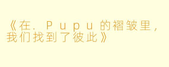 《在.Pupu的褶皱里，我们找到了彼此》