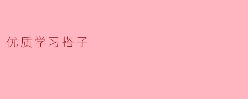 优质学习搭子