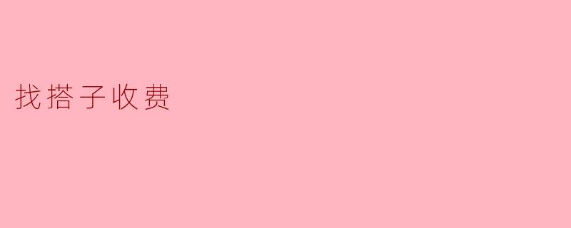找搭子收费