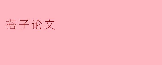 搭子论文