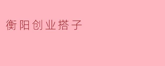 衡阳创业搭子