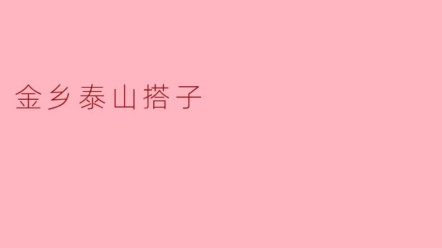 金乡泰山搭子