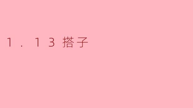 1.13搭子