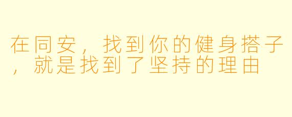 在同安,找到你的健身搭子,就是找到了坚持的理由