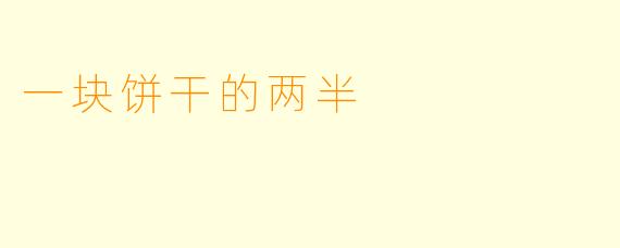 一块饼干的两半