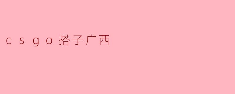 csgo搭子广西