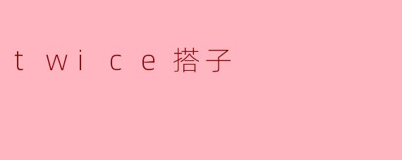 twice搭子