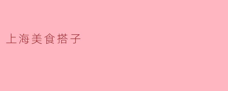 上海美食搭子