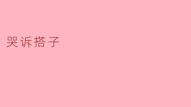 哭诉搭子