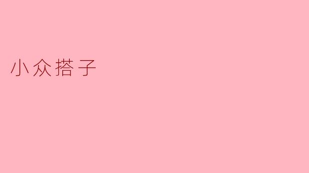 小众搭子