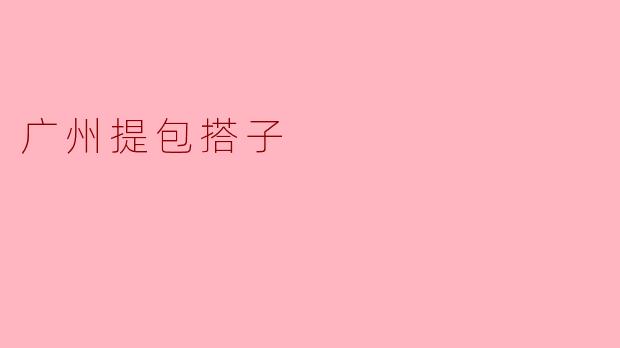 广州提包搭子
