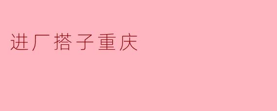 进厂搭子重庆